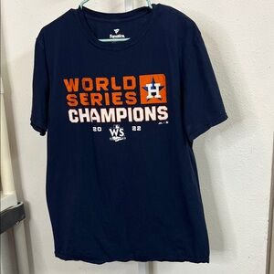 Fanatics Navy and Orange World Series Champions Tee